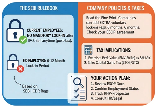 ESOP Lock-in Rules for Employees After IPO
